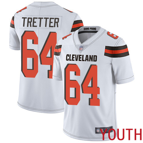 Cleveland Browns JC Tretter Youth White Limited Jersey 64 NFL Football Road Vapor Untouchable